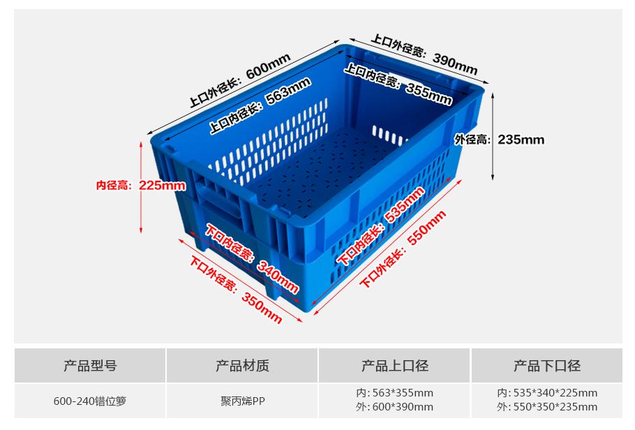 軒盛塑業(yè)600-240塑料錯位籮 軒盛塑業(yè)600-240塑料錯位籮