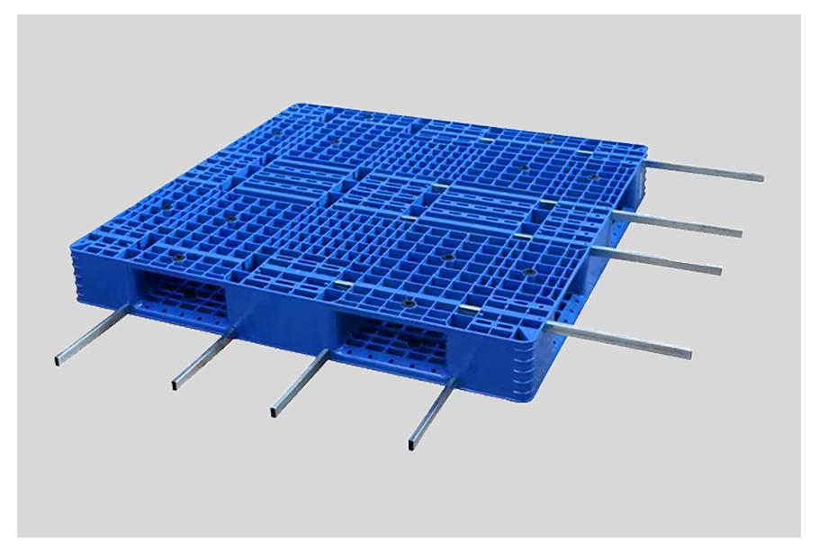 鋼管加固-1111網(wǎng)格田字塑料托盤 鋼管加固-1111網(wǎng)格田字塑料托盤